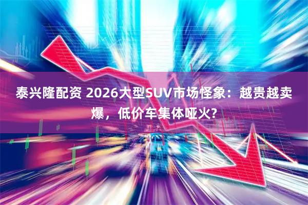 泰兴隆配资 2026大型SUV市场怪象：越贵越卖爆，低价车集体哑火?